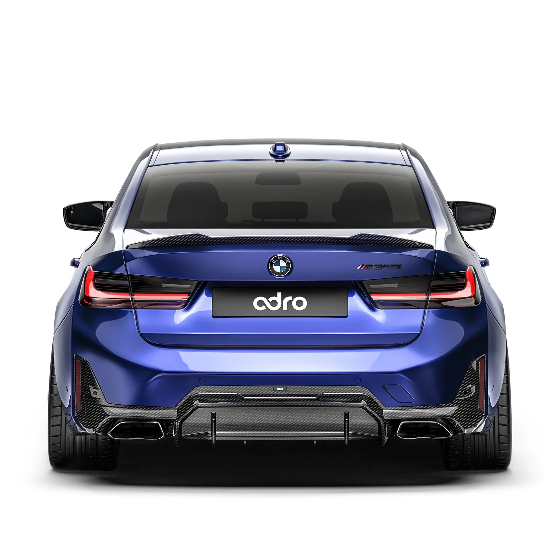 BMW M340i G20 G21 LCI Carbon Fibre Rear Diffuser by Adro (2022+) - AUTOID® - Rear Diffusers - Adro