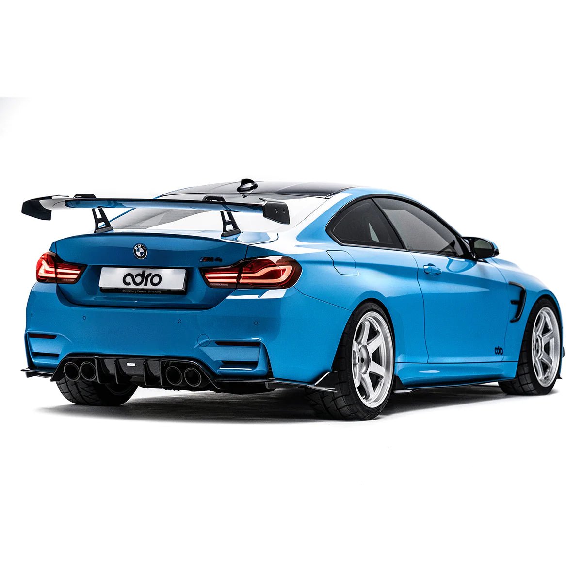 BMW M4 F82 Pre - Preg Carbon Fibre AT - R Swan Neck GT Rear Wing by Adro (2014 - 2020) - AUTOID - Rear Wings - Adro