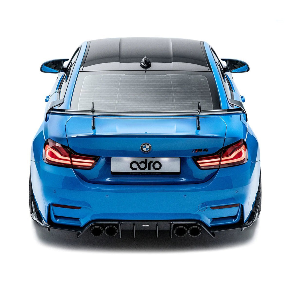 BMW M4 F82 Pre-Preg Carbon Fibre AT-R Swan Neck GT Rear Wing by Adro (2014-2020) - AUTOID® - Rear Wings - Adro