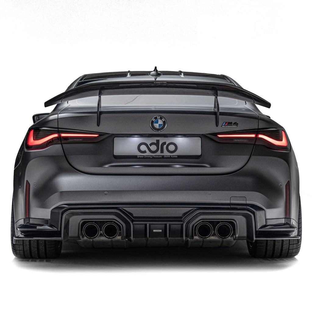 BMW M4 G82 Dry Carbon Fibre Swan Neck Rear Wing by Adro (2021+) - AUTOID® - Rear Wings - Adro