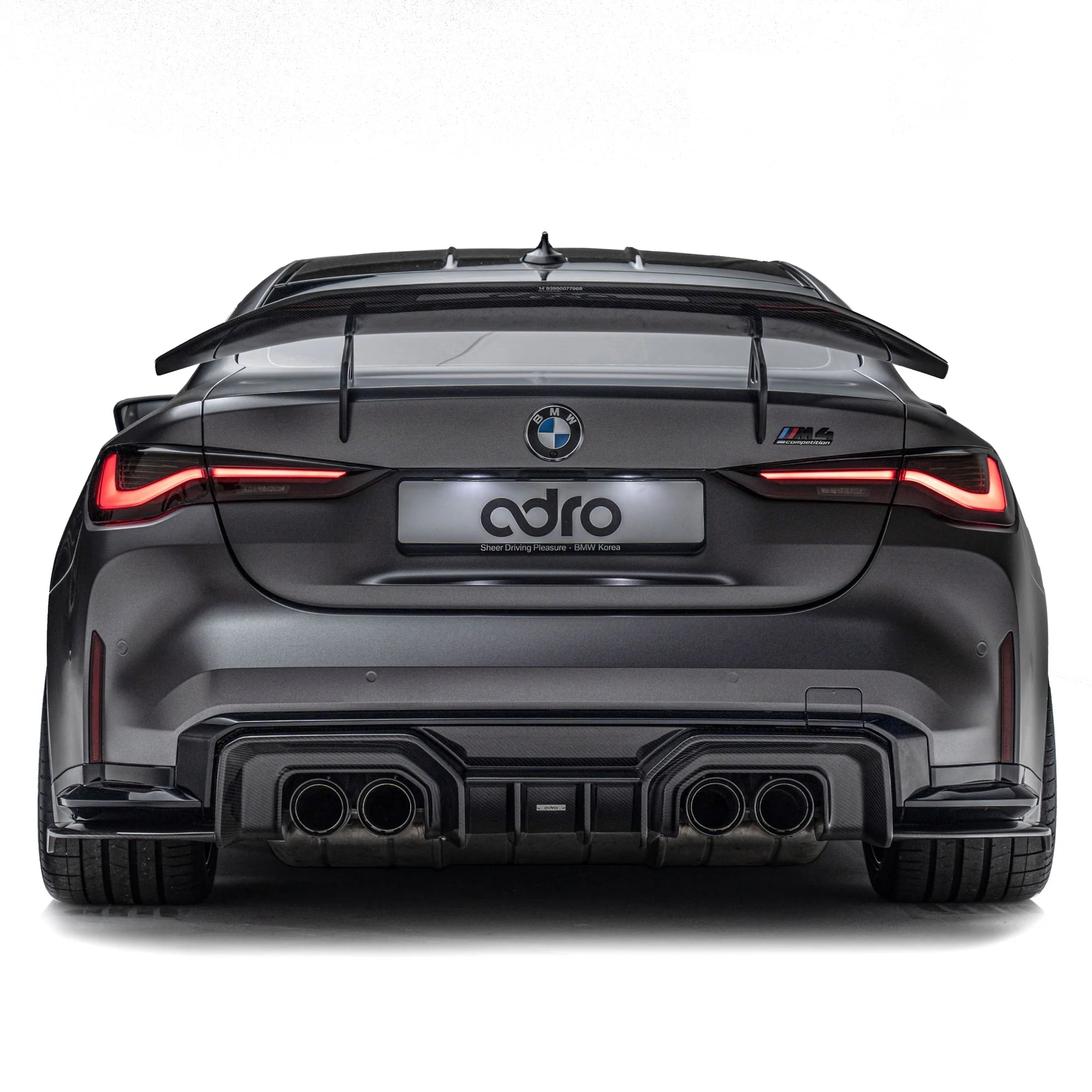 BMW M4 G82 Dry Carbon Fibre Swan Neck Rear Wing by Adro (2021+) - AUTOID® - Rear Wings - Adro