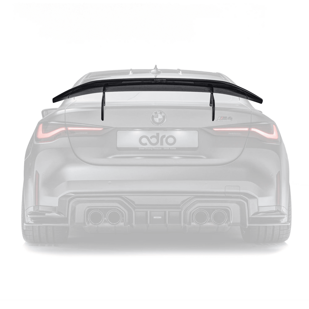 BMW M4 G82 Dry Carbon Fibre Swan Neck Rear Wing by Adro (2021+) - AUTOID® - Rear Wings - Adro