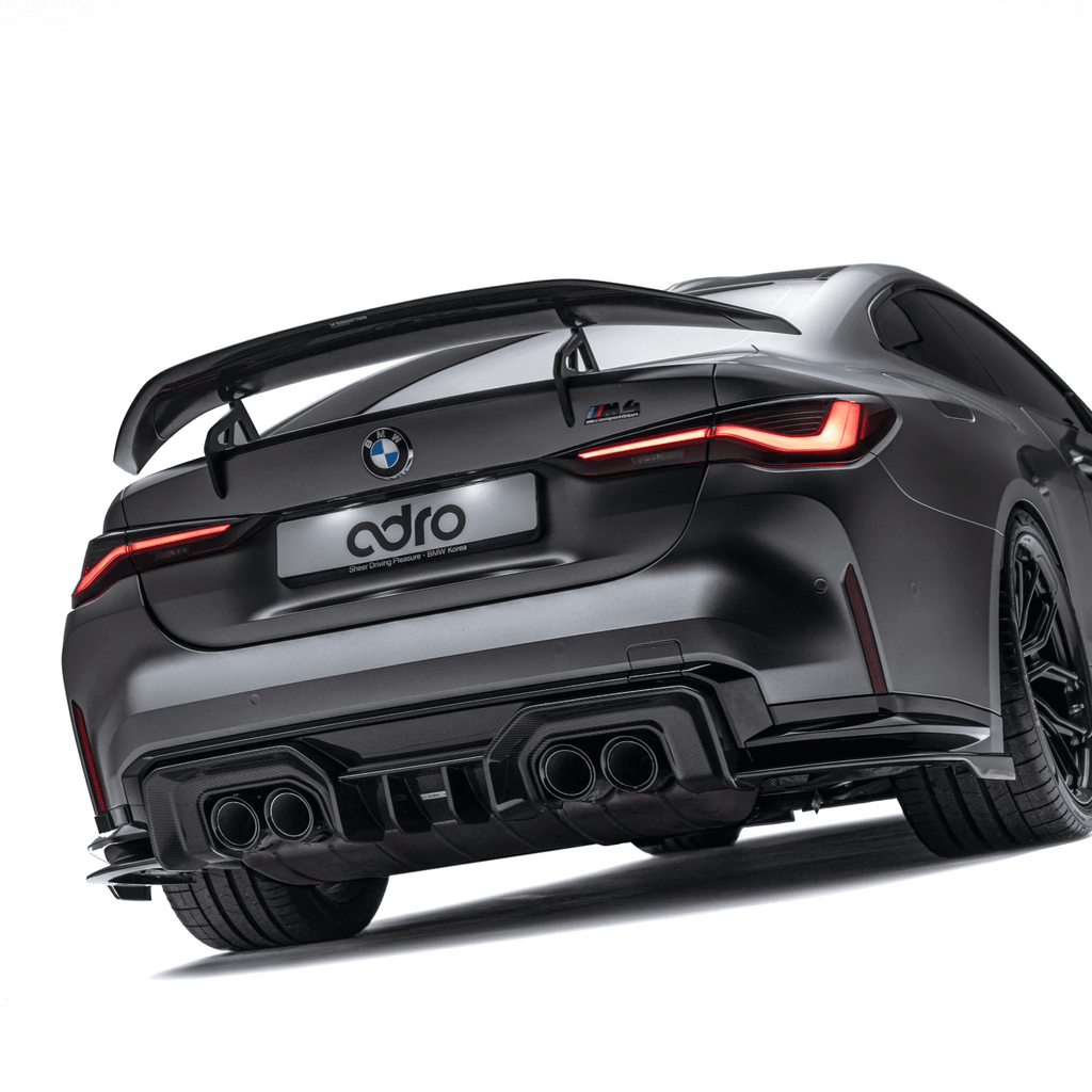 BMW M4 G82 Dry Carbon Fibre Swan Neck Rear Wing by Adro (2021+) - AUTOID® - Rear Wings - Adro