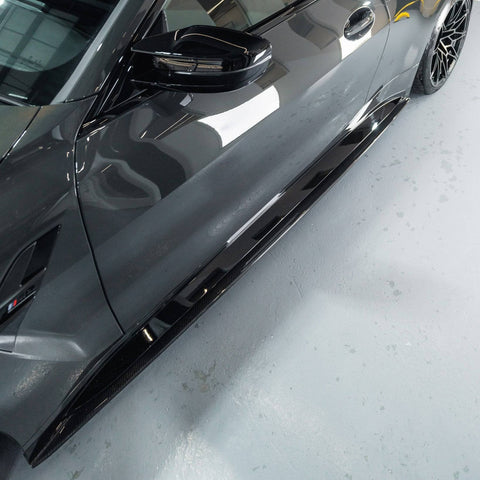 BMW M4 G82 G83 Pre-Preg Carbon Fibre PR-1 Side Skirts by TREVORA (2020+) - AUTOID® - Side Skirts & Winglets - TREVORA