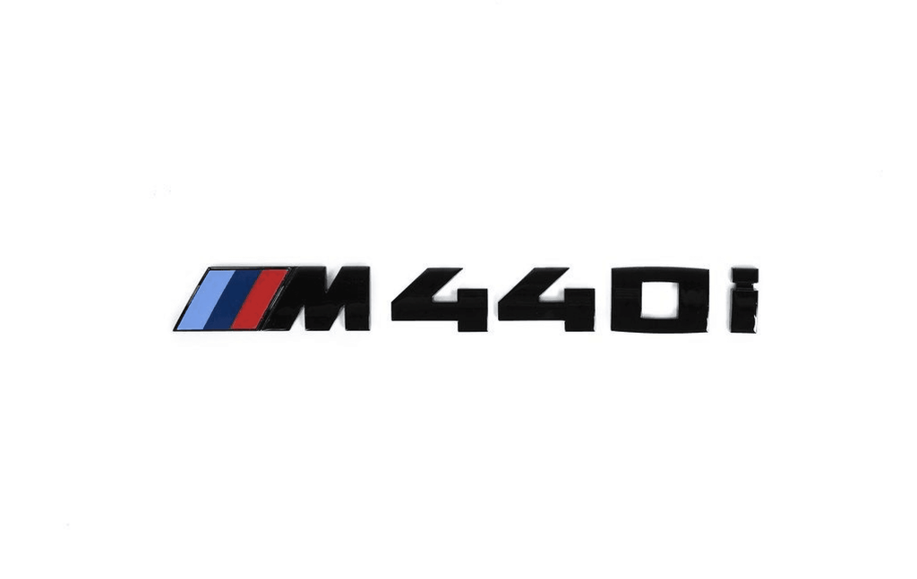 BMW M440i Genuine M Performance Black High Gloss Rear Model Badge - AUTOID® - Model Badges - BMW M Performance