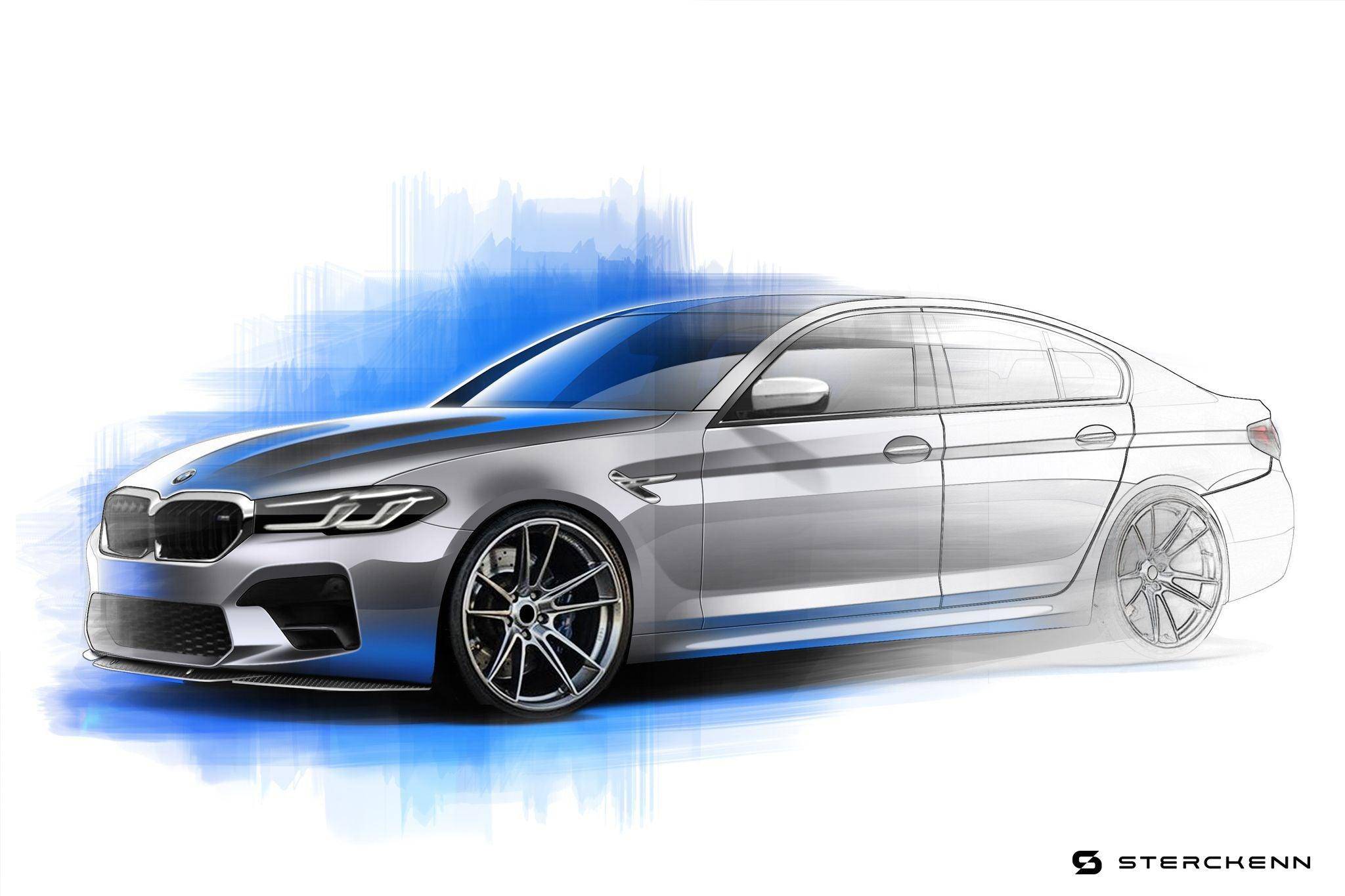 BMW M5 F90 LCI Carbon Fibre Front Lip by Sterckenn (2020-2023) - AUTOID® - Front Lips & Splitters - Sterckenn
