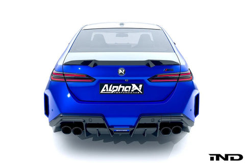 BMW M5 G90 Carbon Fibre Rear Trunk Spoiler by Alpha-N (2024+) - AUTOID® - Rear Spoilers - Alpha-N