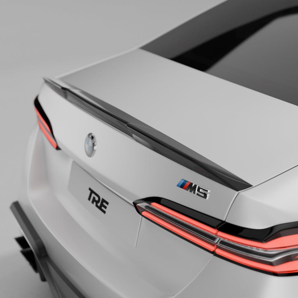 BMW M5 G90 & G60 5 Series Pre - Preg Carbon Fibre PR - 1 Rear Spoiler by TRE (2024+) - AUTOID - Rear Spoilers - TRE