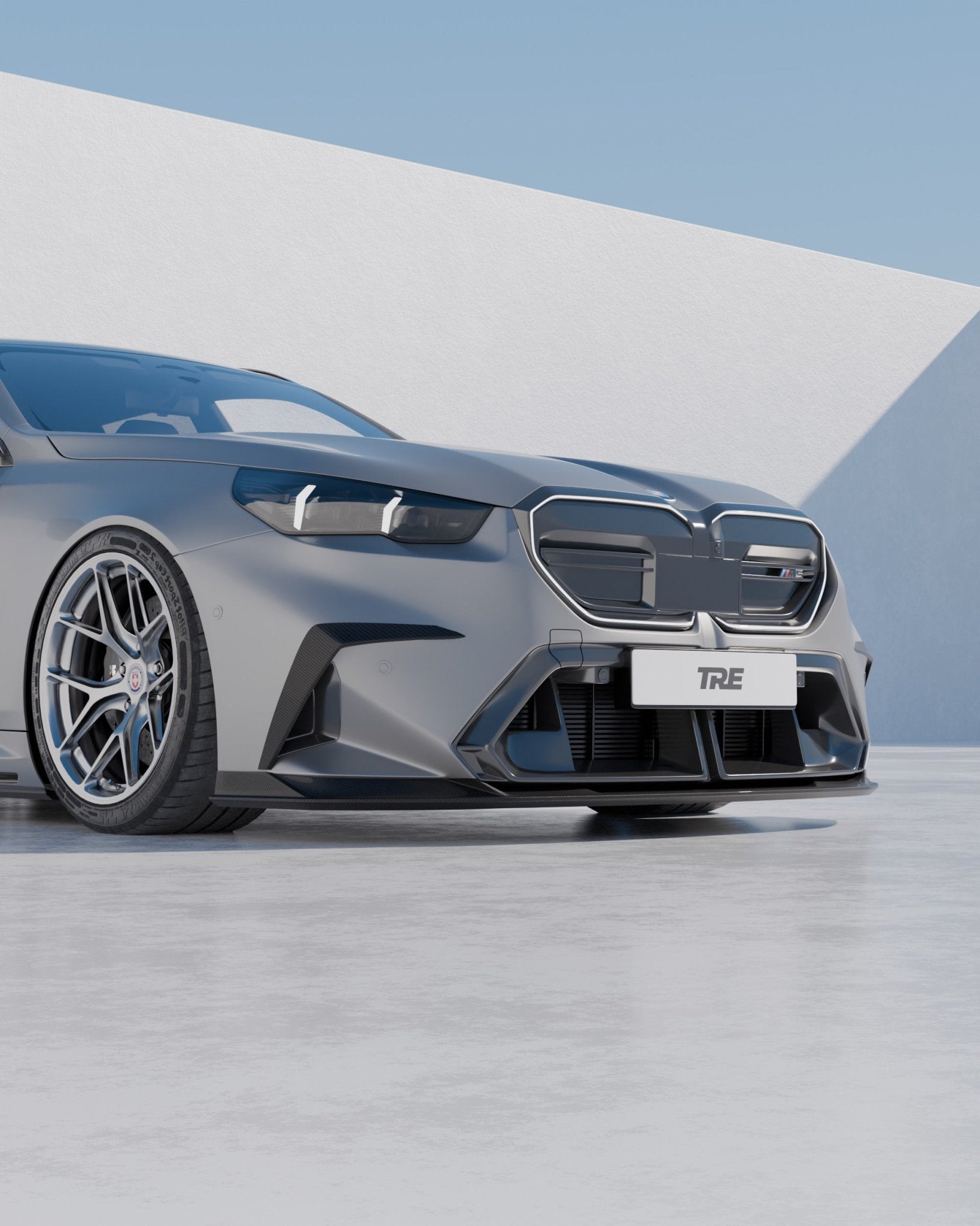 BMW M5 G90 G99 Pre - Preg Carbon Fibre PR - 1 Front Splitter by TRE - AUTOID - Front Lips & Splitters - TRE