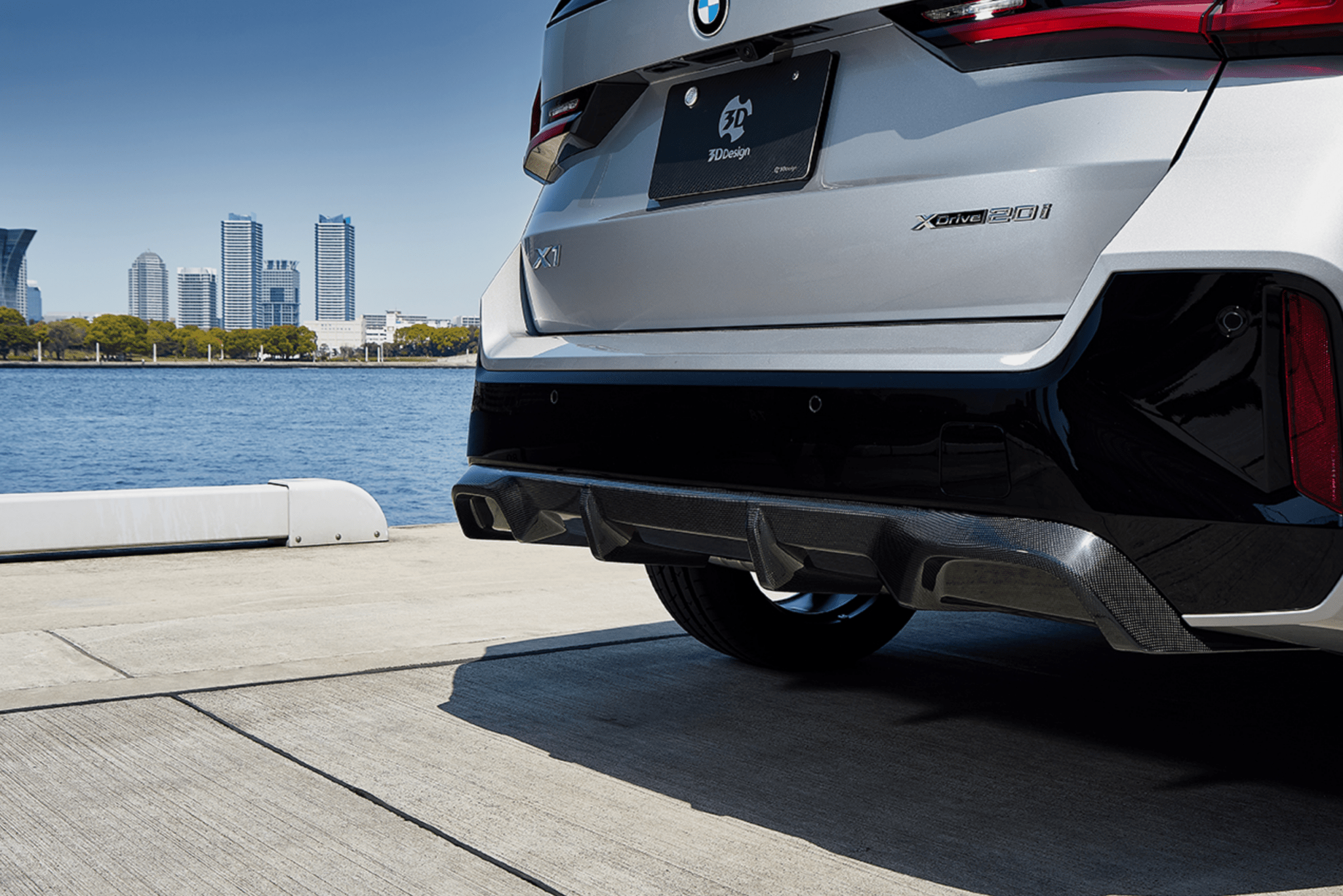 BMW X1 M Sport U11 Carbon Fibre Rear Diffuser by 3D Design (2022+) - AUTOID® - Rear Diffusers - 3DDesign