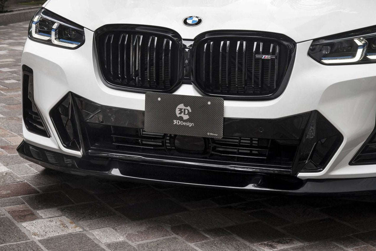 BMW X3 G01 & X4 G02 M Sport LCI Polyurethane Front Splitter by 3D Design (2021+) - AUTOID - Front Lips & Splitters - 3DDesign