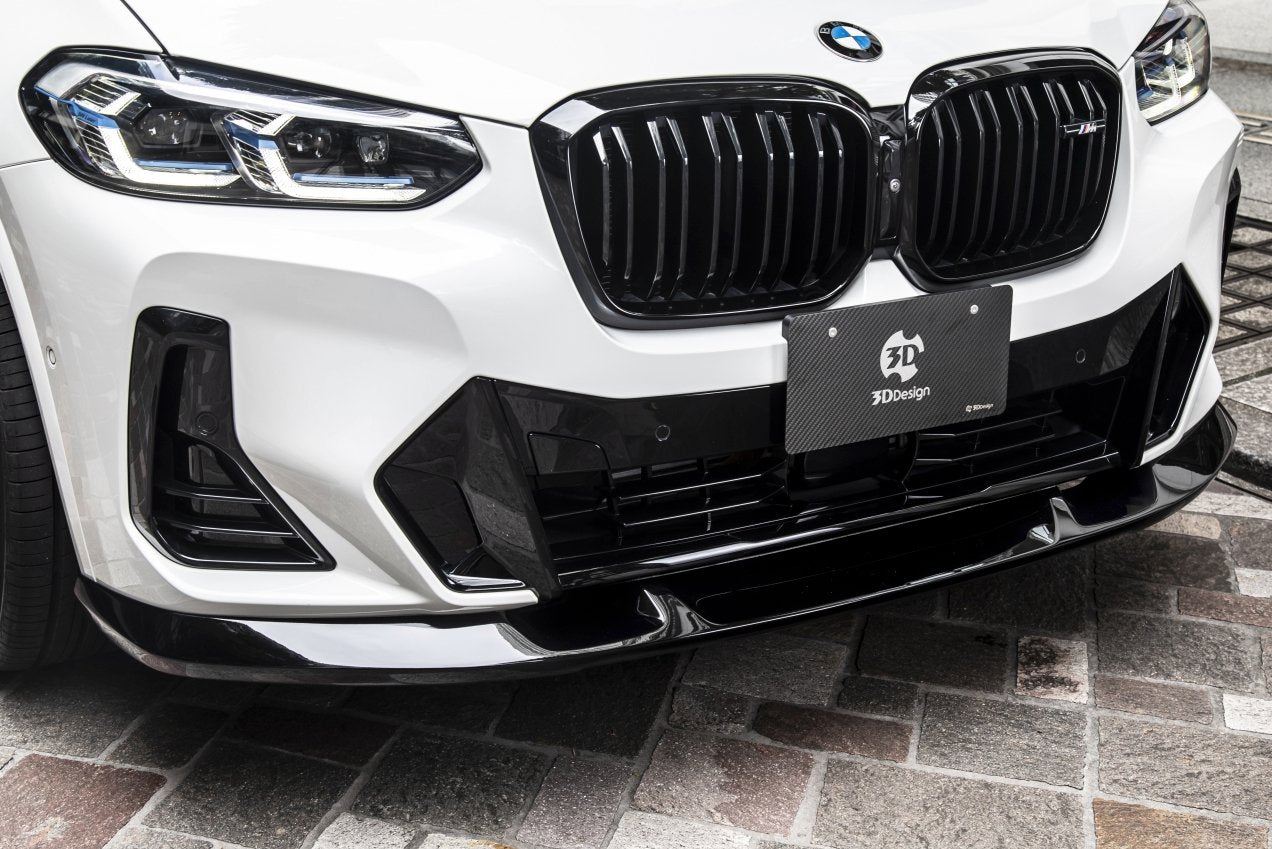 BMW X3 G01 & X4 G02 M Sport LCI Polyurethane Front Splitter by 3D Design (2021+) - AUTOID - Front Lips & Splitters - 3DDesign