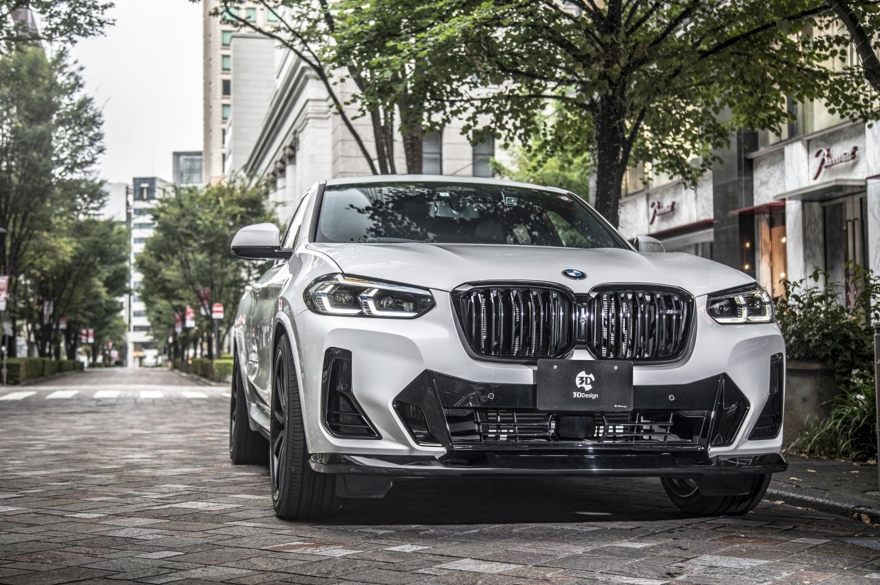 BMW X3 G01 & X4 G02 M Sport LCI Polyurethane Front Splitter by 3D Design (2021+) - AUTOID - Front Lips & Splitters - 3DDesign