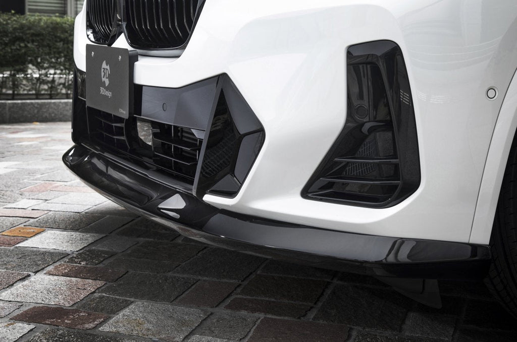 BMW X3 G01 & X4 G02 M Sport LCI Polyurethane Front Splitter by 3D Design (2021+) - AUTOID® - Front Lips & Splitters - 3DDesign