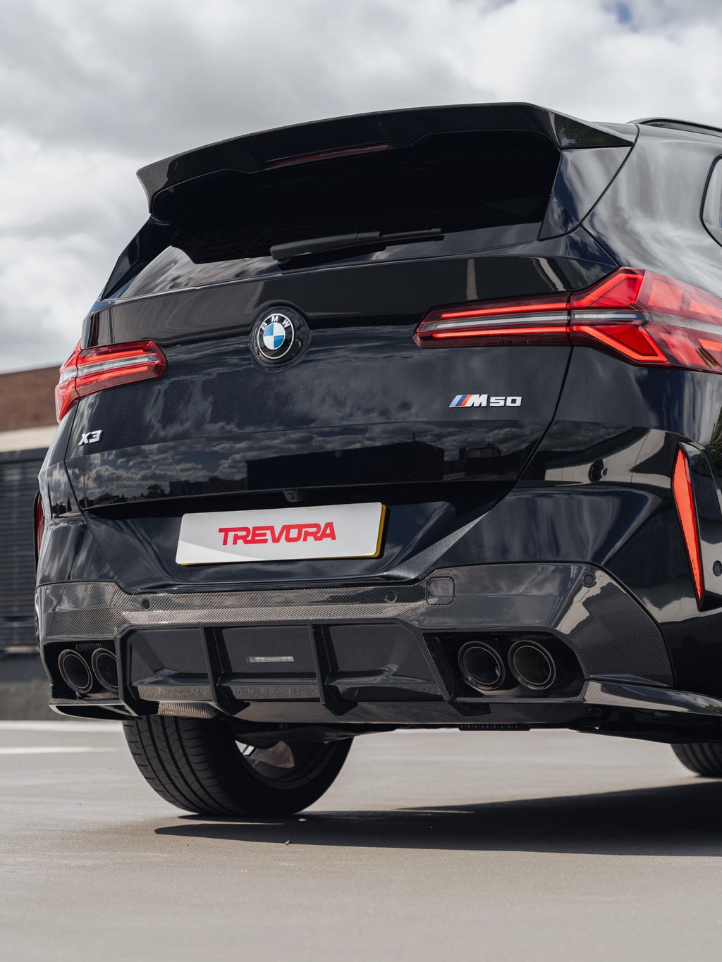 BMW X3 G45 Pre-preg Carbon Fibre PR-1 Rear Roof Spoiler by TREVORA (2025+) - AUTOID® - Rear Spoilers - TREVORA
