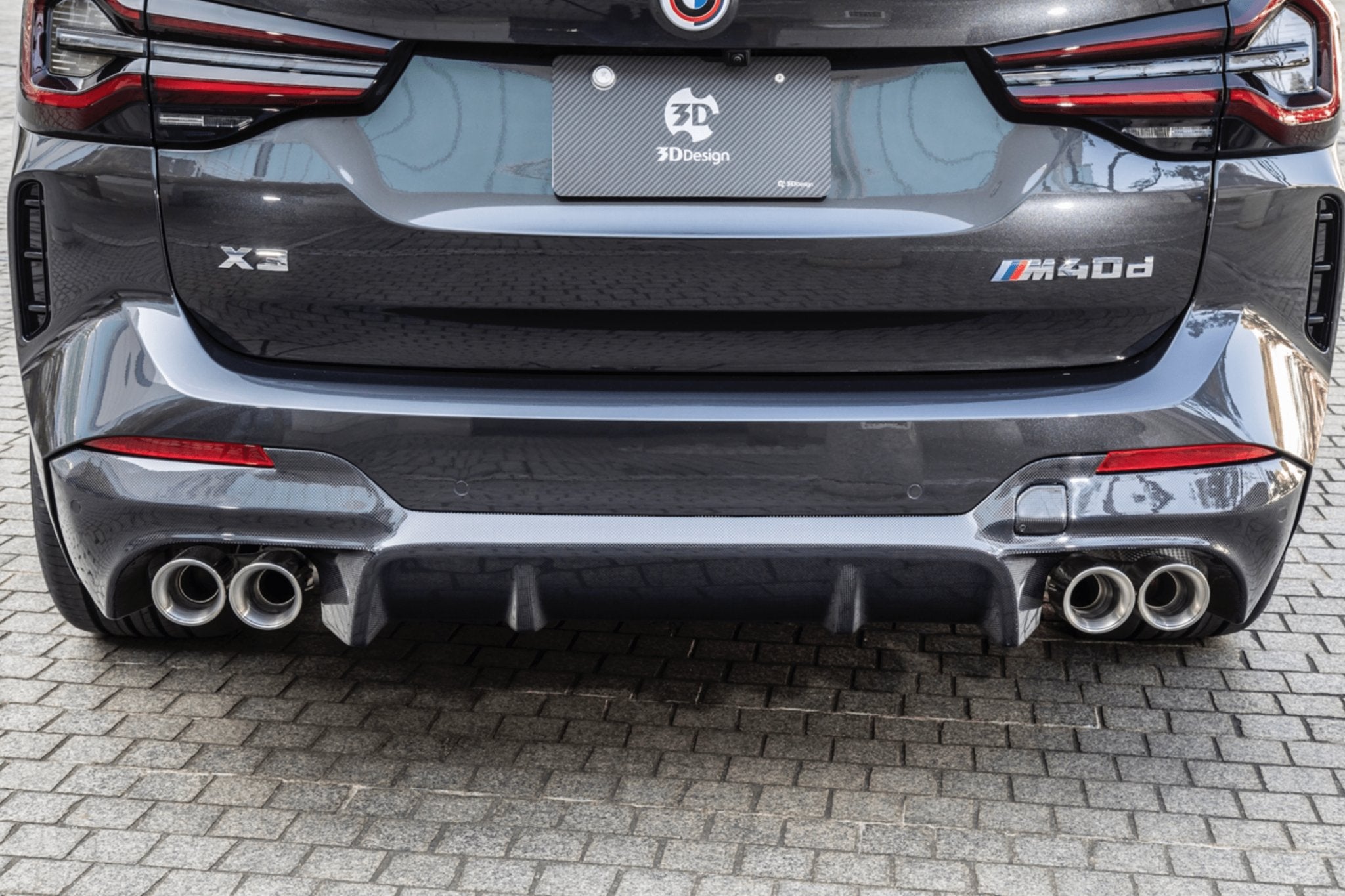 BMW X3 LCI G01 Carbon Fibre Rear Diffuser by 3D Design (2021+) - AUTOID - Rear Diffusers - 3DDesign