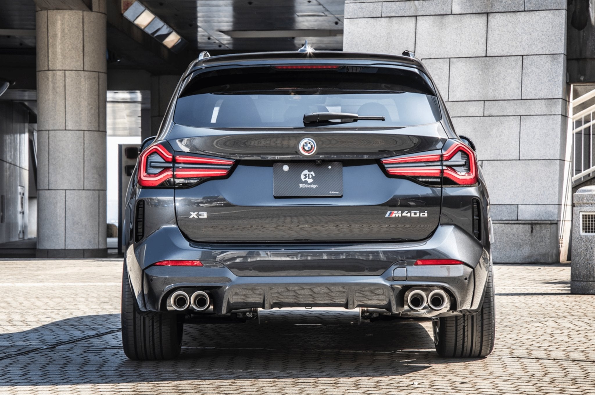 BMW X3 LCI G01 Carbon Fibre Rear Diffuser by 3D Design (2021+) - AUTOID - Rear Diffusers - 3DDesign