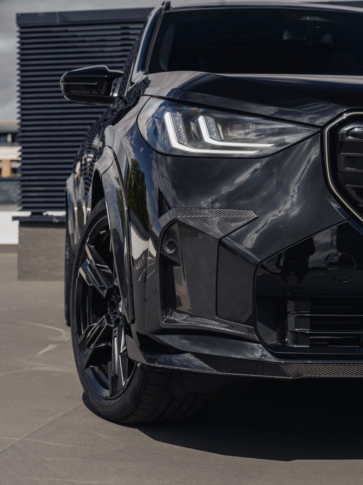 BMW X3 M50 G45 & M Sport Pre-preg Carbon Fibre PR-1 Front Canard Trims by TREVORA (2025+) - AUTOID® - Bumper Inserts & Trim - TREVORA