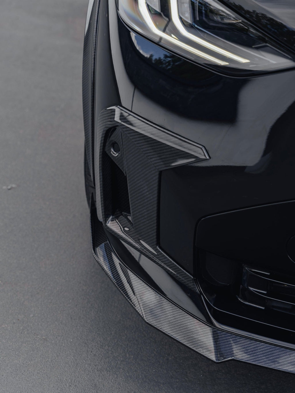 BMW X3 M50 G45 & M Sport Pre-preg Carbon Fibre PR-1 Front Canard Trims by TREVORA (2025+) - AUTOID® - Bumper Inserts & Trim - TREVORA