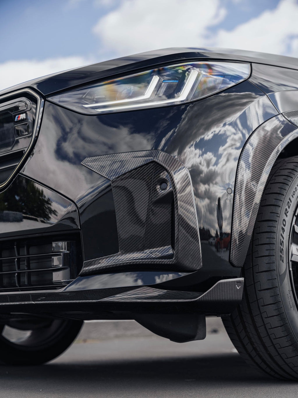 BMW X3 M50 G45 & M Sport Pre-preg Carbon Fibre PR-1 Front Canard Trims by TREVORA (2025+) - AUTOID® - Bumper Inserts & Trim - TREVORA