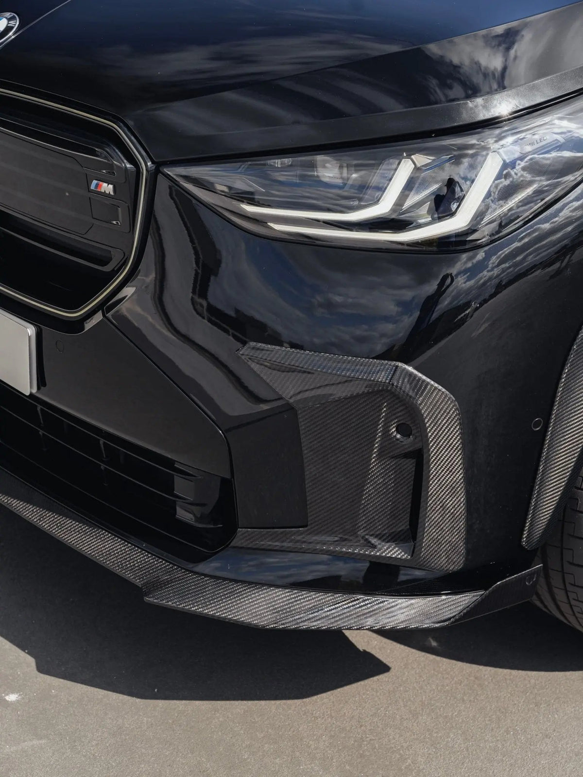 BMW X3 M50 G45 & M Sport Pre-preg Carbon Fibre PR-1 Front Splitter by TREVORA (2025+) - AUTOID® - Front Lips & Splitters - TREVORA