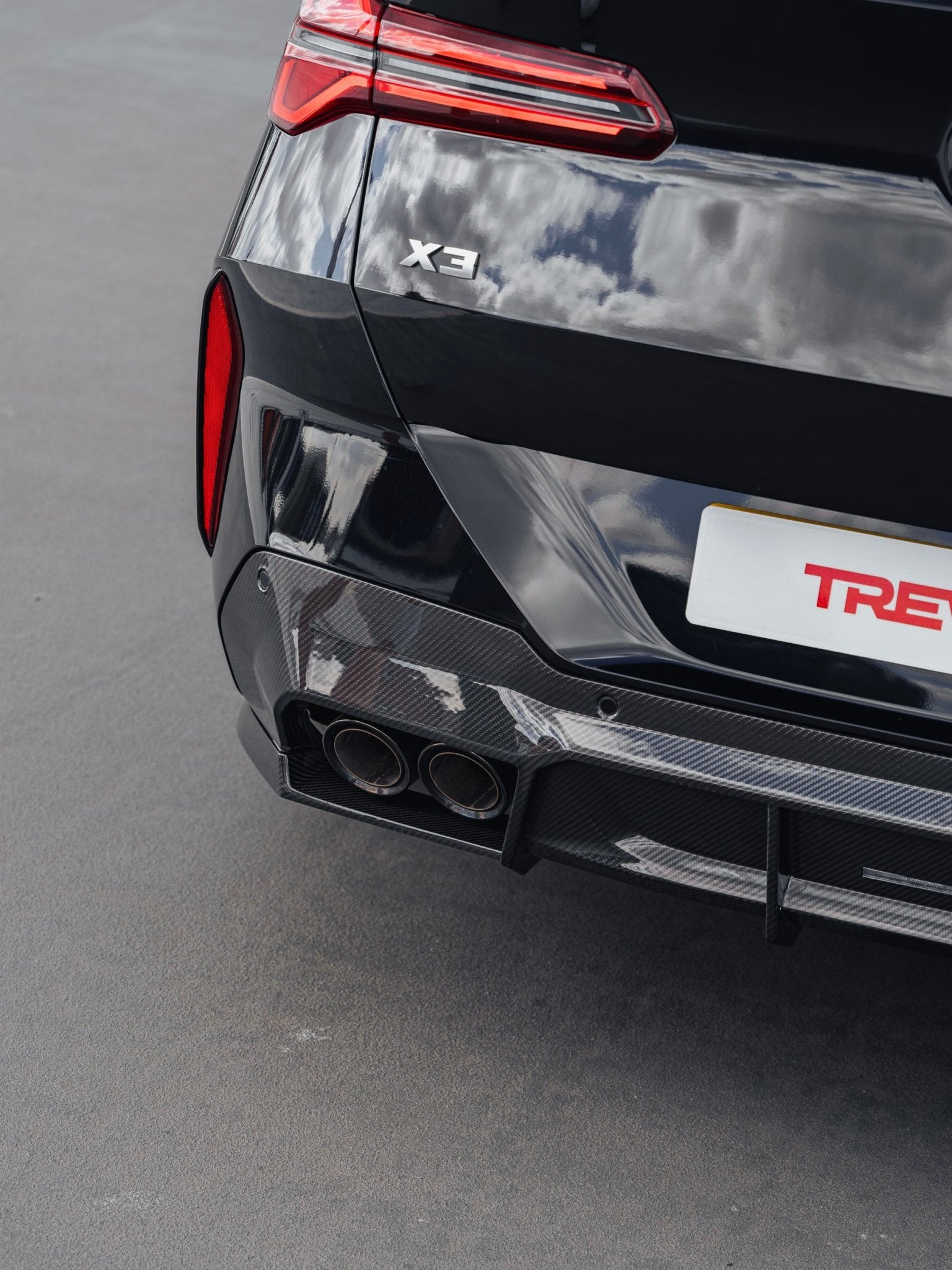 BMW X3 M50 G45 Pre-preg Carbon Fibre PR-1 Rear Diffuser by TREVORA (2025+) - AUTOID® - Rear Diffusers - TREVORA