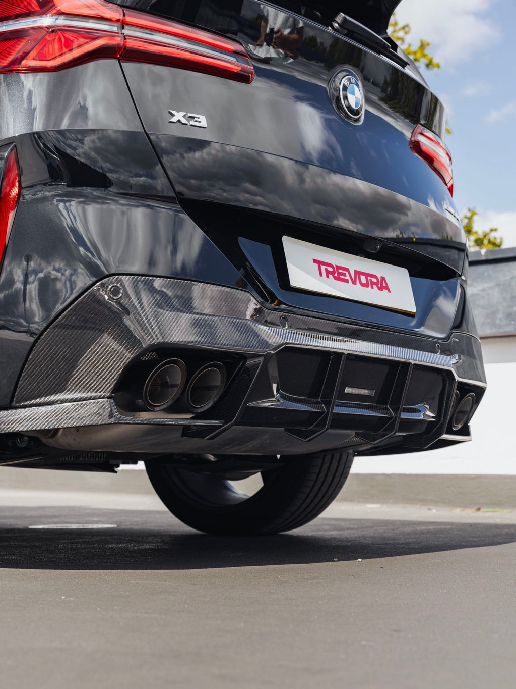 BMW X3 M50 G45 Pre-preg Carbon Fibre PR-1 Rear Diffuser by TREVORA (2025+) - AUTOID® - Rear Diffusers - TREVORA