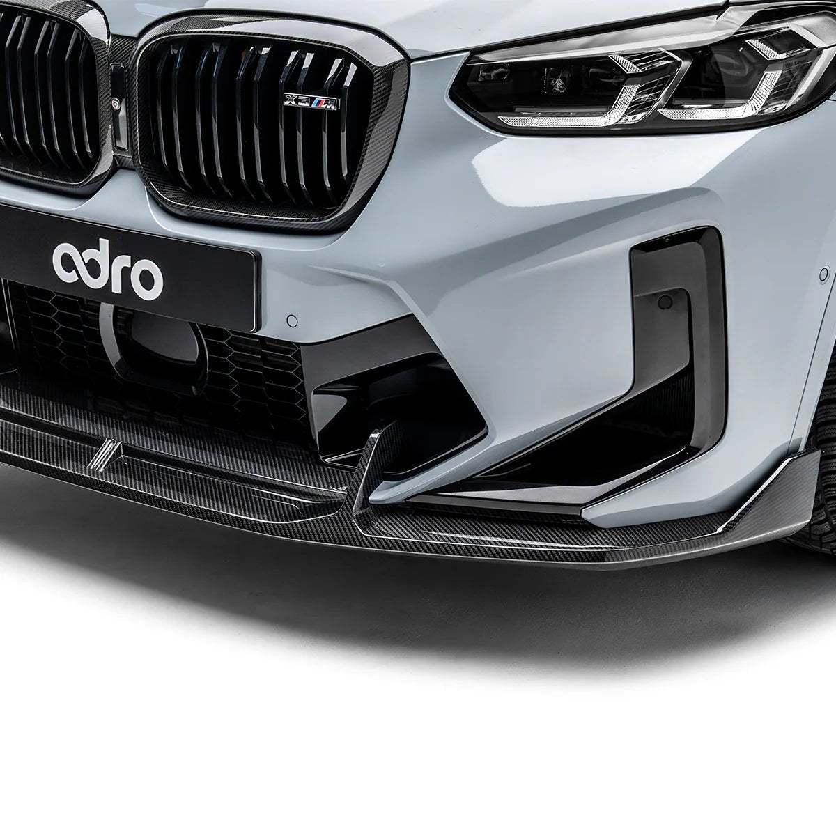 BMW X3M LCI F97 Pre-Preg Carbon Fibre Front Splitter by Adro (2022+) - AUTOID® - Front Lips & Splitters - Adro