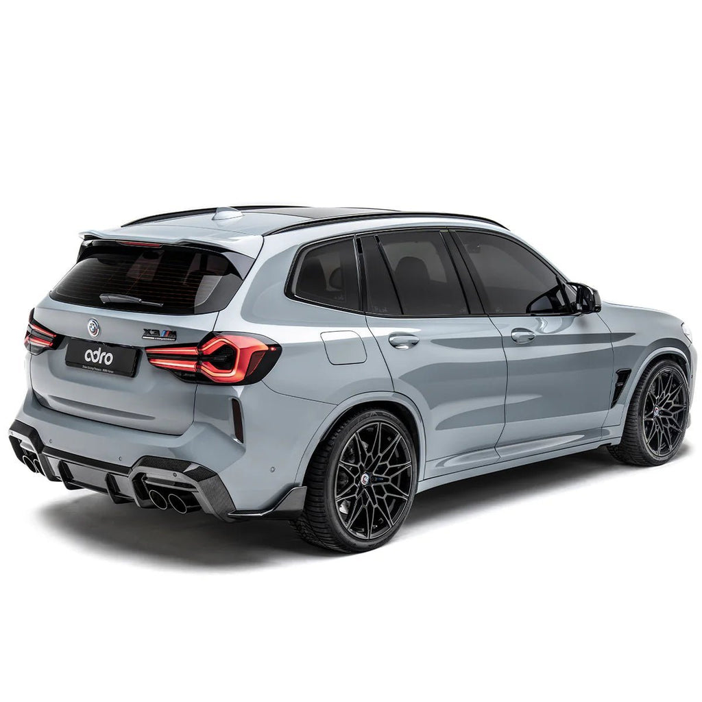 BMW X3M LCI F97 Pre-Preg Carbon Fibre Rear Diffuser by Adro (2022+) - AUTOID® - Rear Diffusers - Adro