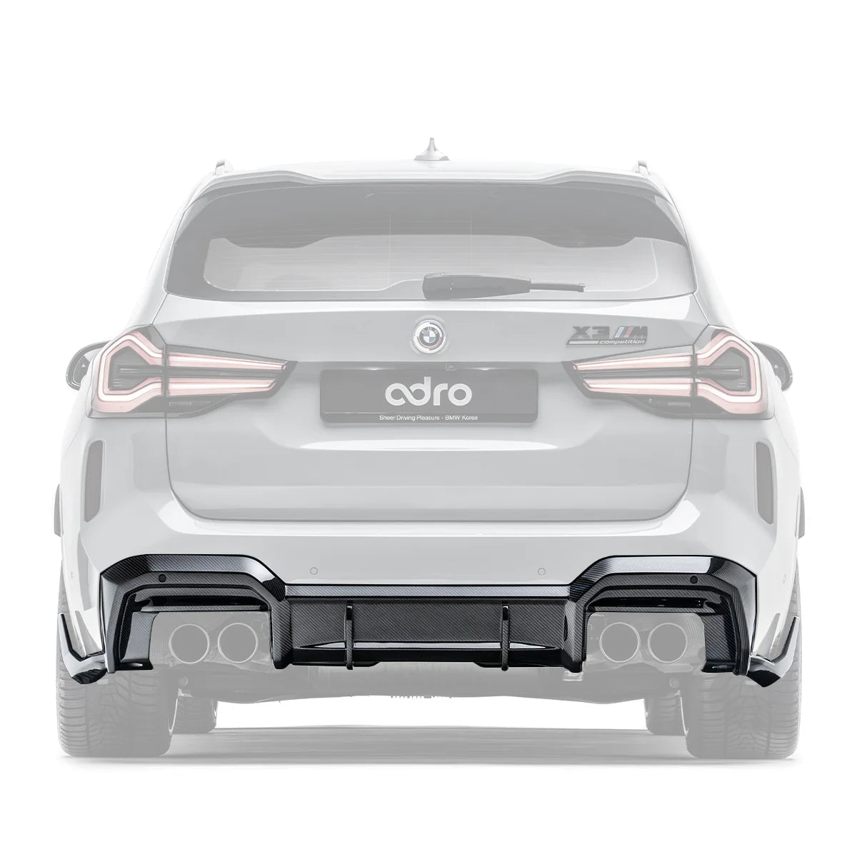 BMW X3M LCI F97 Pre-Preg Carbon Fibre Rear Diffuser by Adro (2022+) - AUTOID® - Rear Diffusers - Adro