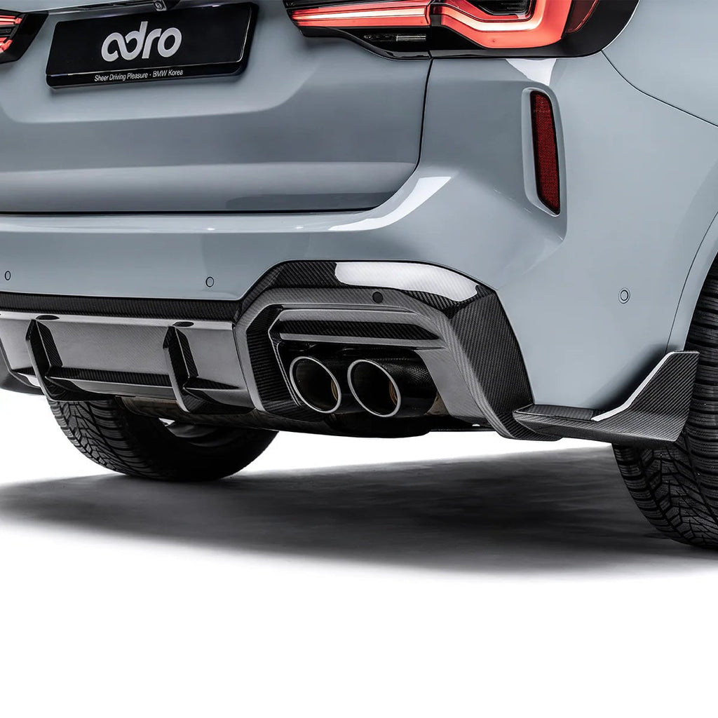 BMW X3M LCI F97 Pre-Preg Carbon Fibre Rear Diffuser by Adro (2022+) - AUTOID® - Rear Diffusers - Adro
