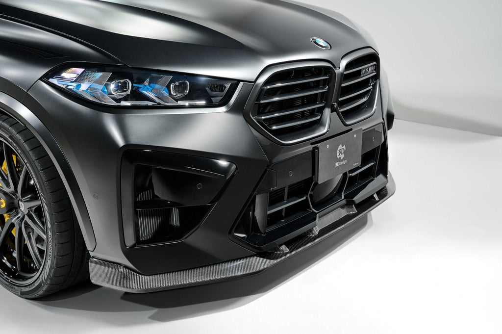 BMW X5M LCI F95 Carbon Fibre Front Splitter by 3DDesign (2023+) - AUTOID® - Front Lips & Splitters - 3DDesign