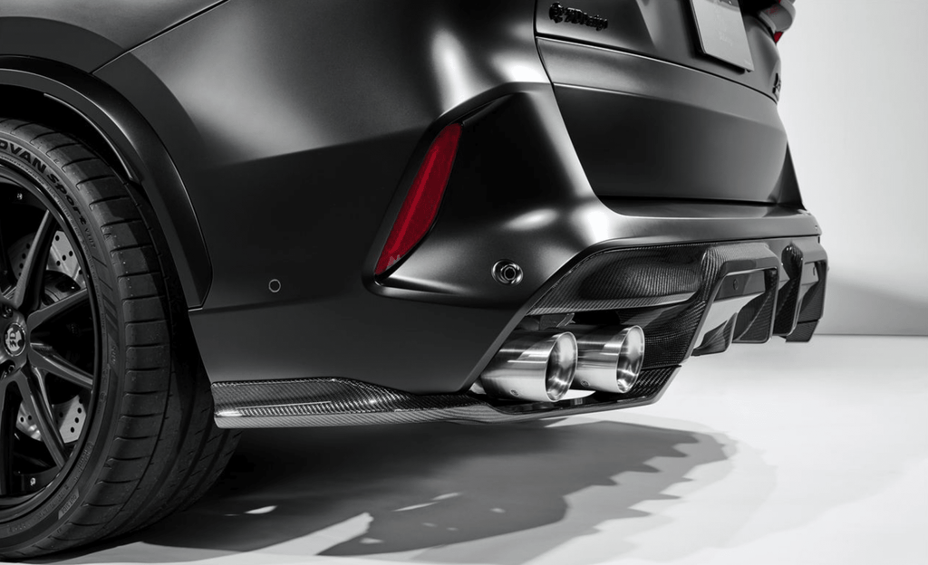 BMW X5M LCI F95 Carbon Fibre Rear Lower Diffuser Pieces by 3DDesign (2023+) - AUTOID® - Rear Diffusers - 3DDesign