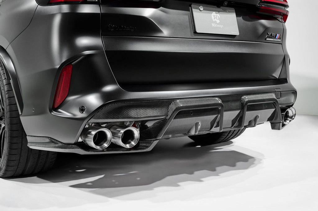 BMW X5M LCI F95 Carbon Fibre Rear Lower Diffuser Pieces by 3DDesign (2023+) - AUTOID® - Rear Diffusers - 3DDesign