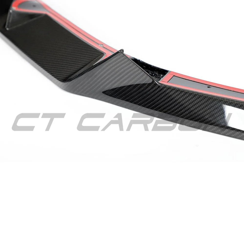 BMW X6M F96 LCI Pre - Preg Carbon Fibre Front Splitter (2023+) - AUTOID - Front Lips & Splitters - CT Design