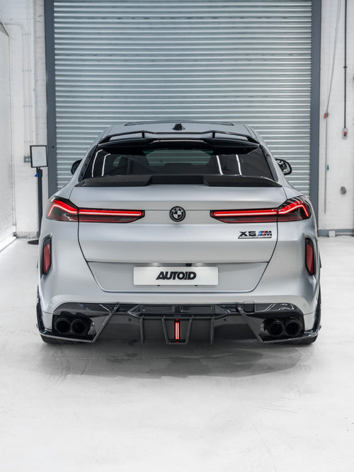 BMW X6M F96 Pre-Preg Carbon Fibre Brake Light Rear Diffuser by SQ (2020+) - AUTOID® - Rear Diffusers - SQ