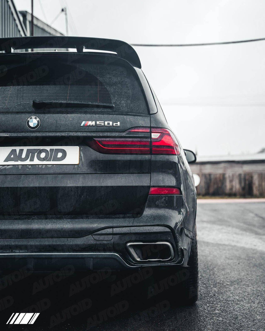 BMW X7 G07 Gloss Black Competition Rear Diffuser Set by FORM (2018+) - AUTOID® - Rear Diffusers - FORM Industries
