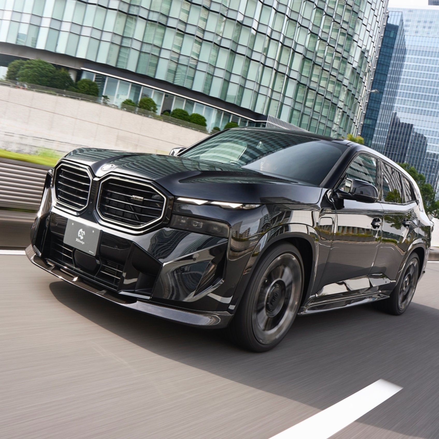 BMW XM G09 Carbon Fibre Front Splitter by 3D Design - AUTOID® - Front Lips & Splitters - 3DDesign