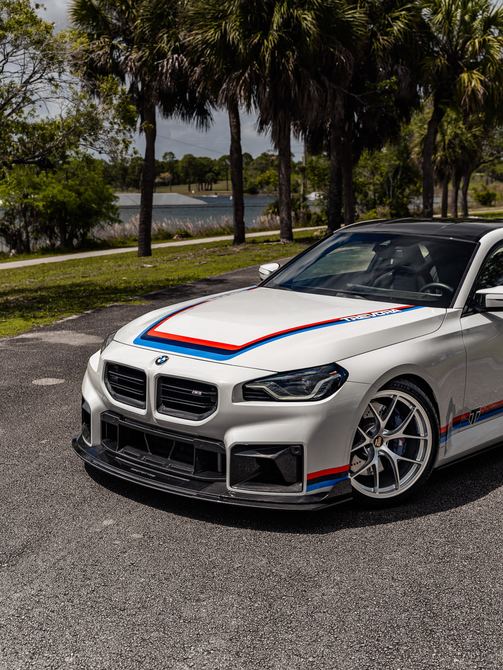 Splitter delantero de fibra de carbono Track TR87 para BMW G87 M2 por TREVORA (2023+)