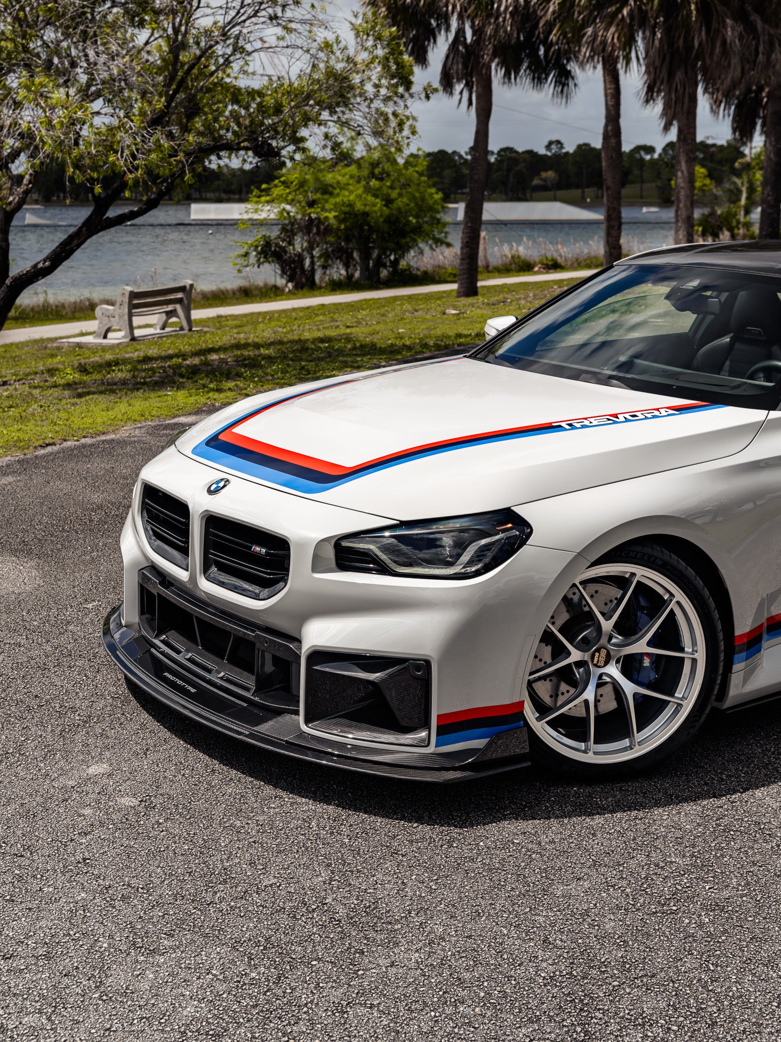 BMW G87 M2 TR87 Track Pre-Preg Carbon Fibre Front Splitter by TREVORA (2023+)