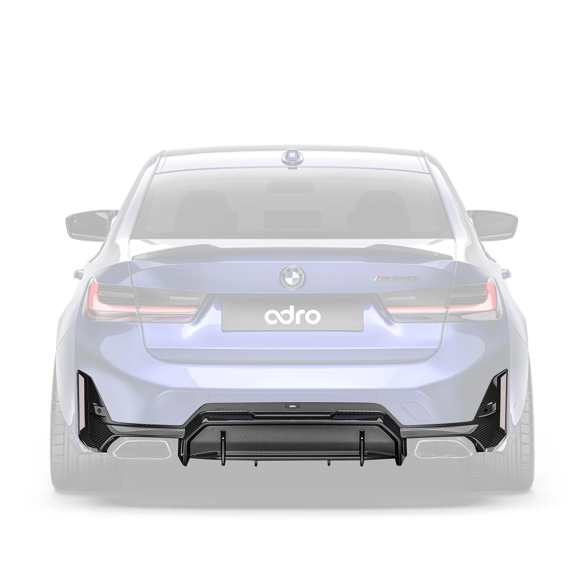 Adro BMW M340i G20 G21 LCI Carbon Fibre Rear Diffuser by Adro (2022+)  Rear Diffusers  AUTOID®  