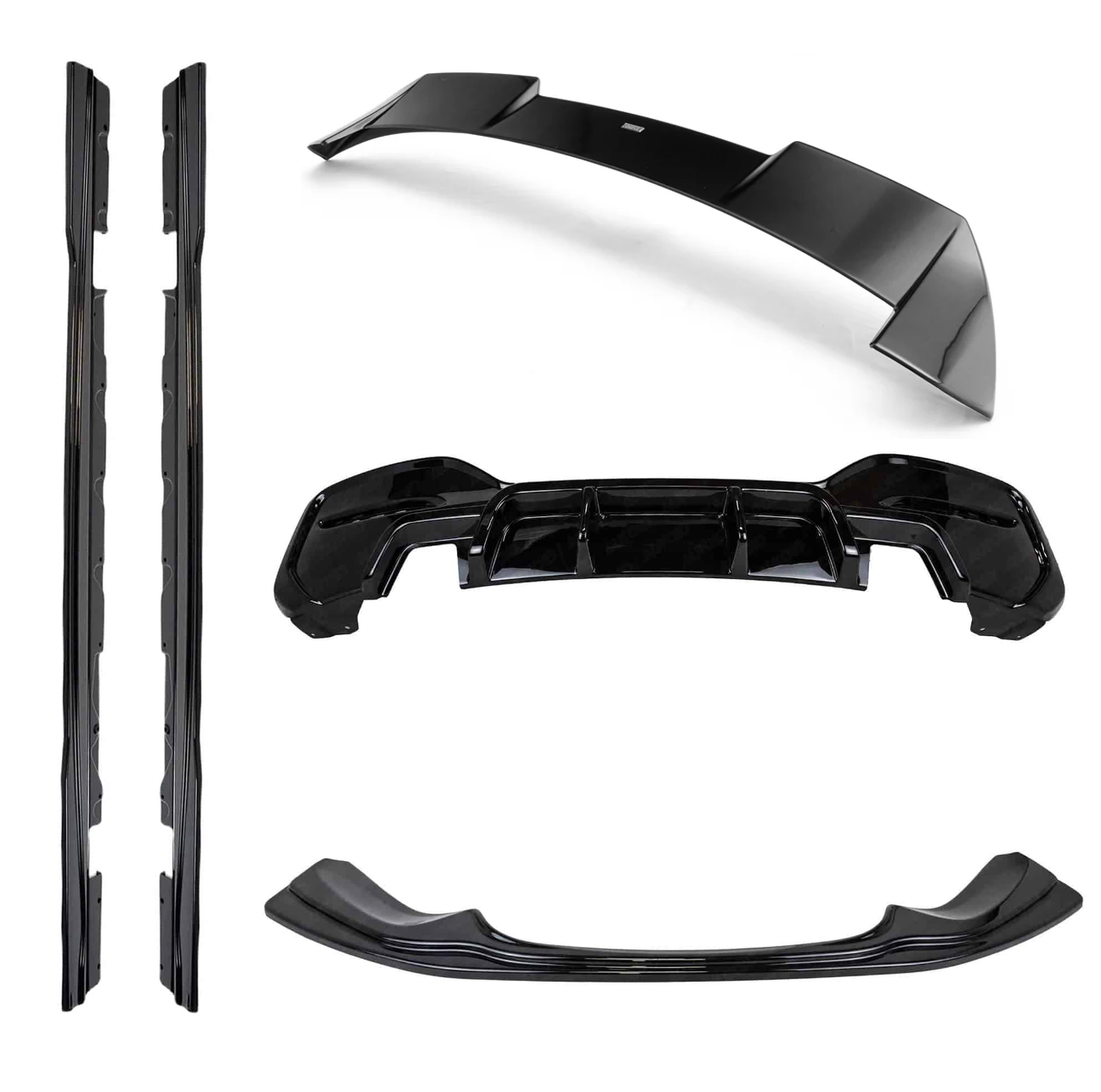 Zaero Design BMW 1 Series, M135i & M140i F20 F21 LCI Gloss Black V2 Body Kit by ZAERO (2015-2019)  Styling Kit  AUTOID®  