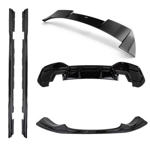 Zaero Design BMW 1 Series, M135i & M140i F20 F21 LCI Gloss Black V2 Body Kit by ZAERO (2015-2019)  Styling Kit  AUTOID®  