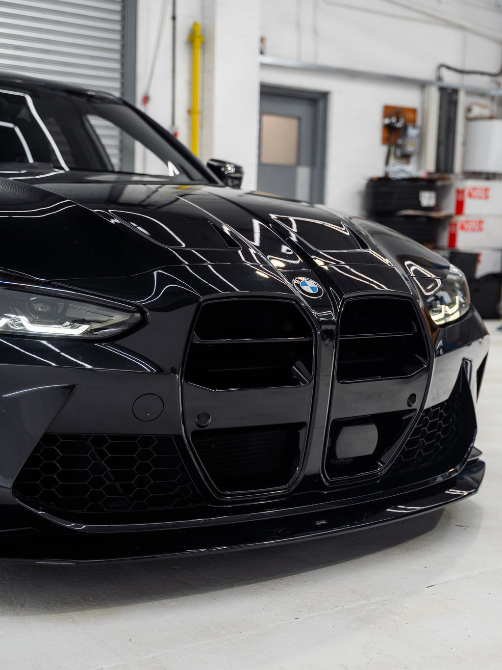 Zaero Design BMW M3 G80 G81 & M4 G82 G83 EVO-S Gloss Black Front Kidney Grilles by ZAERO (2021+)  Front Grille  AUTOID®  