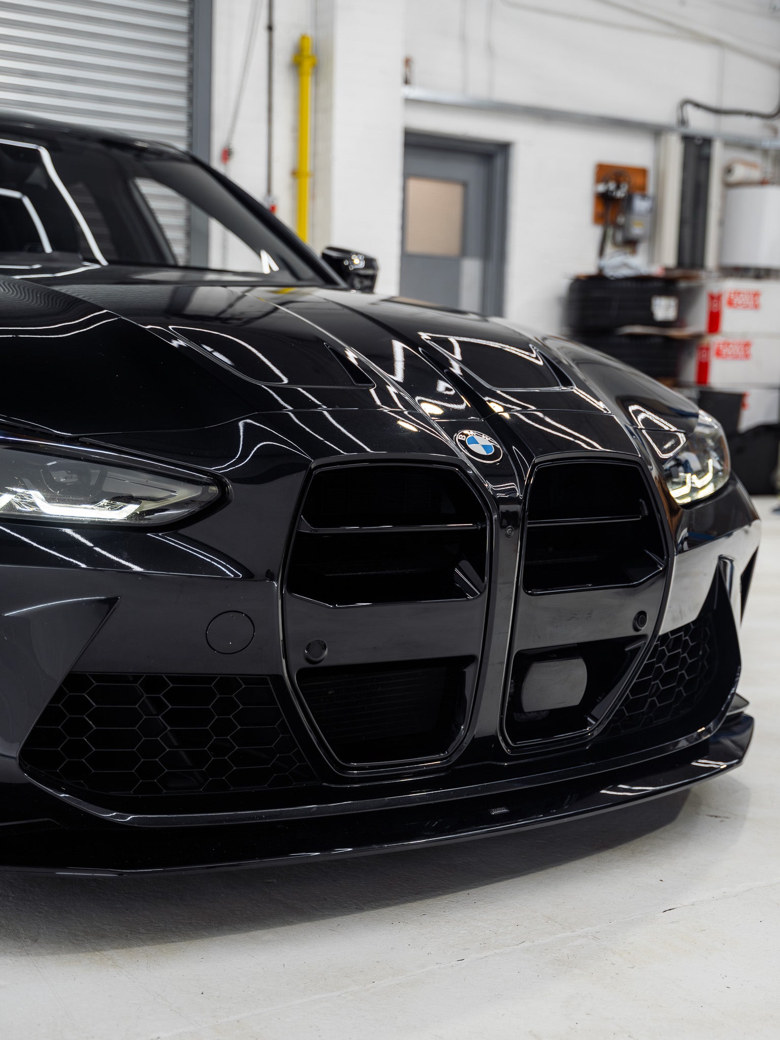 Zaero Design BMW M3 G80 G81 & M4 G82 G83 EVO-S Gloss Black Front Kidney Grilles by ZAERO (2021+)  Front Grille  AUTOID®  