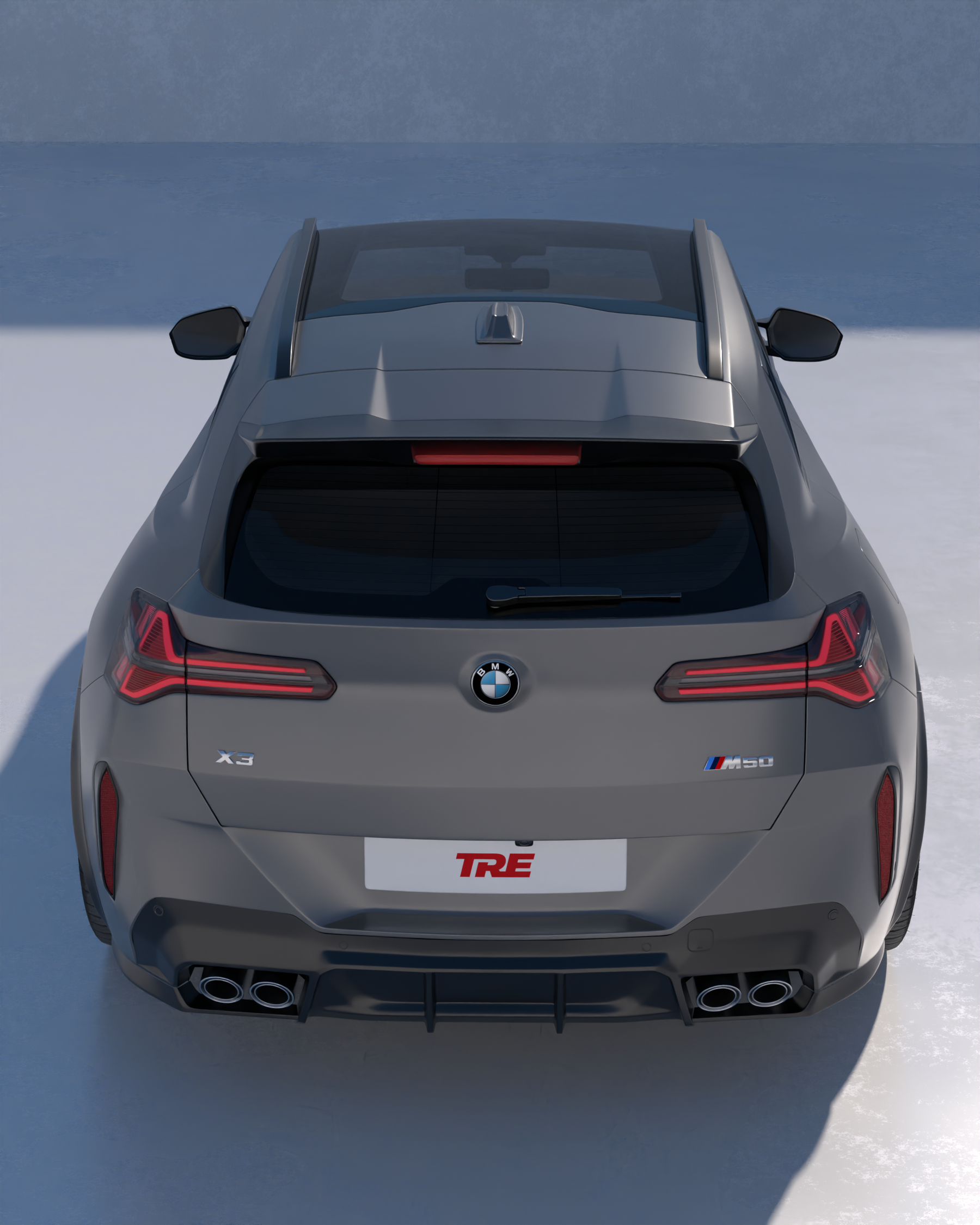 BMW X3 M50 G45 ناشر خلفي من ألياف الكربون بري-بريج PR-1 من TRE (2025+)