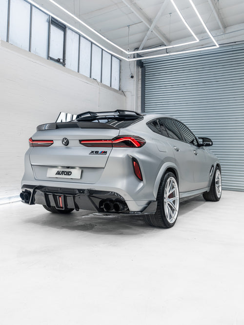 SQ BMW X6M F96 Pre-Preg Carbon Fibre Brake Light Rear Diffuser by SQ (2020+)  Rear Diffusers  AUTOID®  