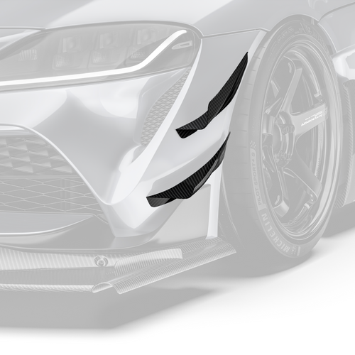 Toyota GR Supra ARD Prepreg Canards (Stock Bumper) by Adro - AUTOID® - Canards & Winglets - Adro