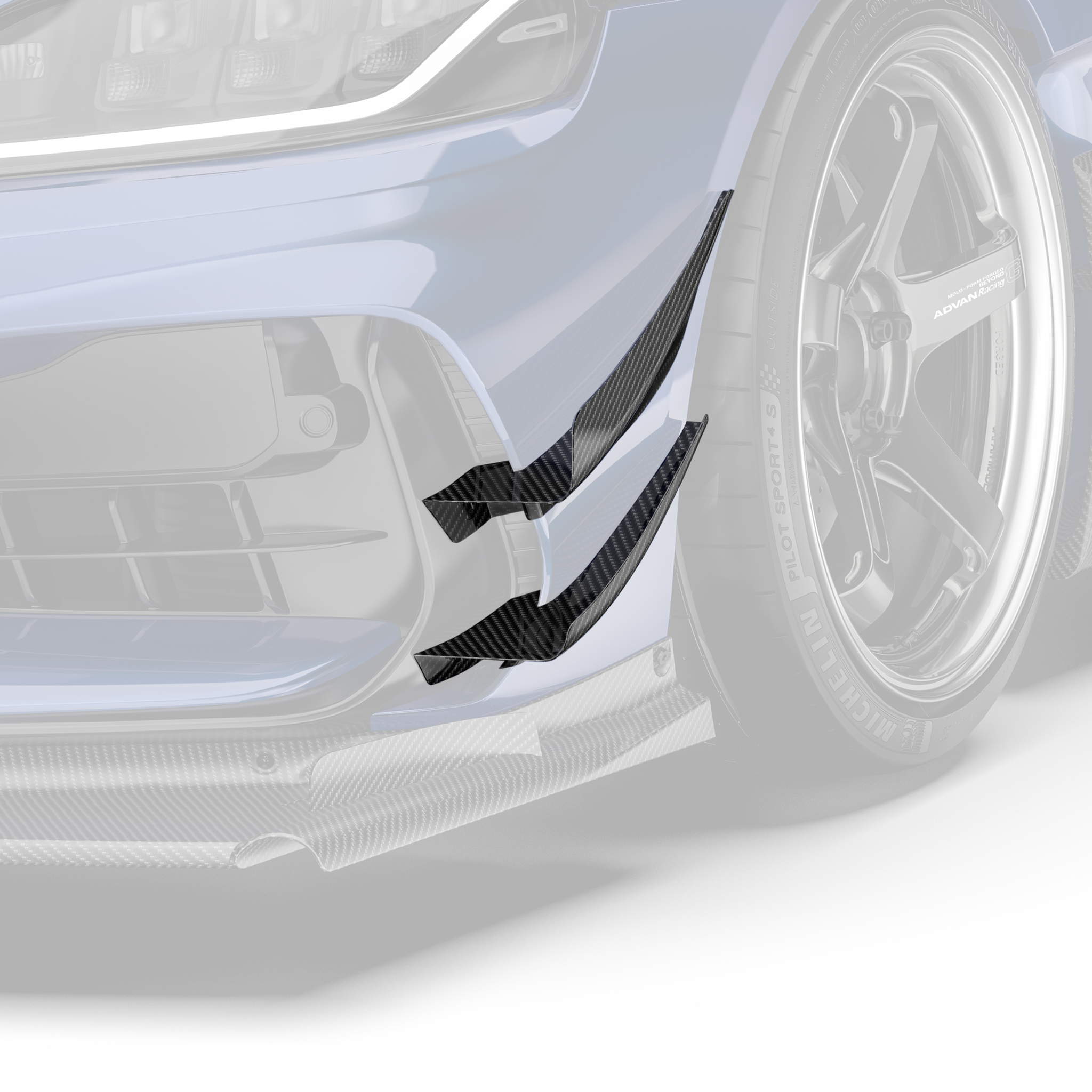 Toyota GR Supra ARD Prepreg Canards (Adro Bumper) by Adro - AUTOID® - Canards & Winglets - Adro