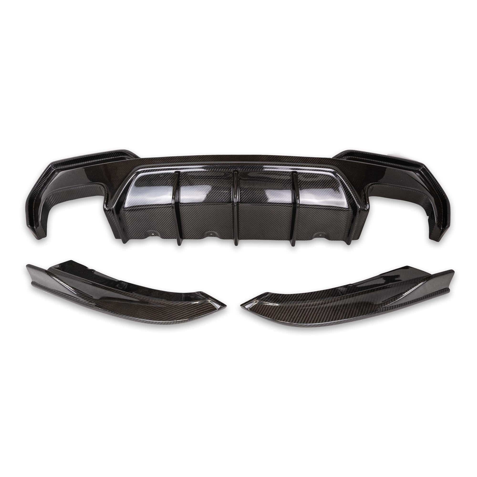 Carbon Fibre Competition Rear Diffuser Set for BMW 4 Series (2020+, G22 G23) - AUTOID - Rear Diffusers - Essentials